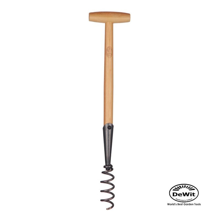DeWit Corkscrew Weeder, Long T Handle
