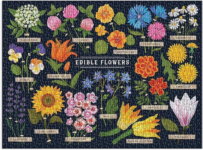 Completed Edible Flowers jigsaw puzzle