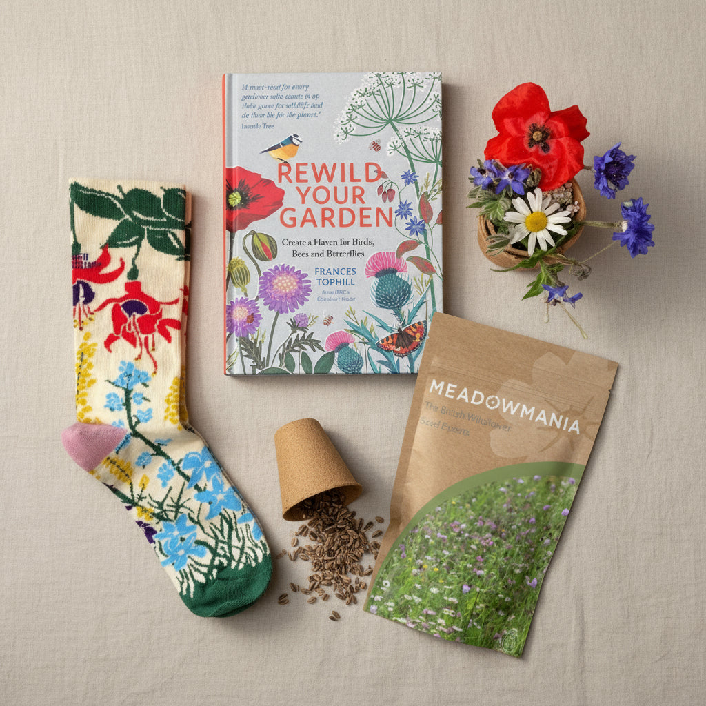 Wildflower Seeds, Nature Socks & Book Gift Box