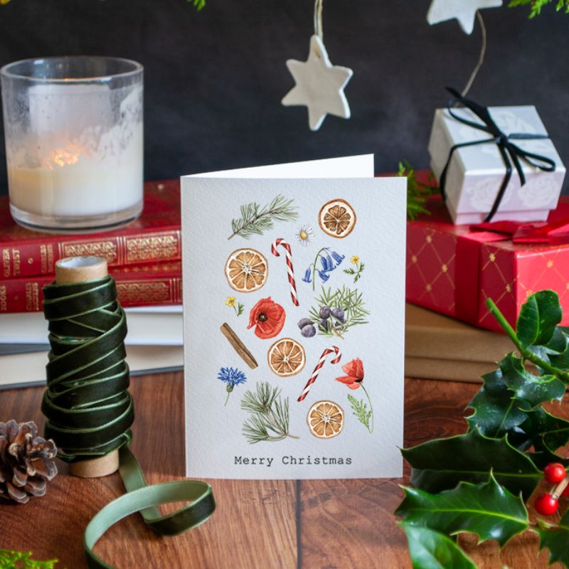Wildflower Design Christmas Card
